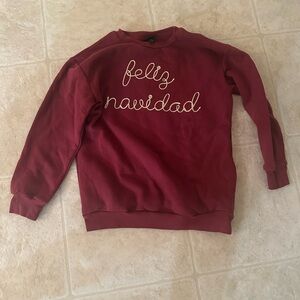 Pre owned Feliz Navidad girls sweatshirt